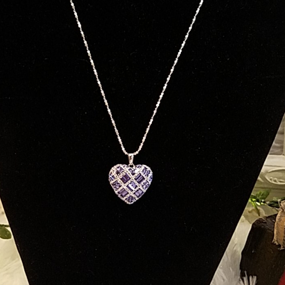 NIB Sterling Silver & Swarovski Crystal Necklace - Picture 2 of 12